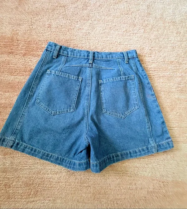 Entro High Rise Medium Wash Denim Shorts Size M - Image 8