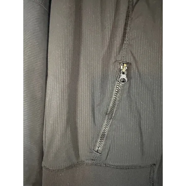 Lululemon Black Hooded Full Zip Athletic Running Jacket Women Sz 8 - Image 3