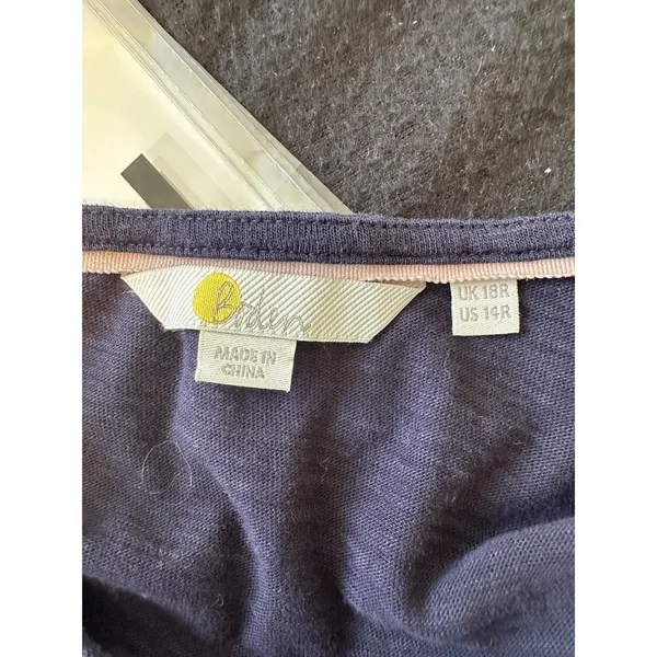Boden Dress 14R Blue‎ Ponte Knit Stretch Short Puff Sleeve Midi - Image 4