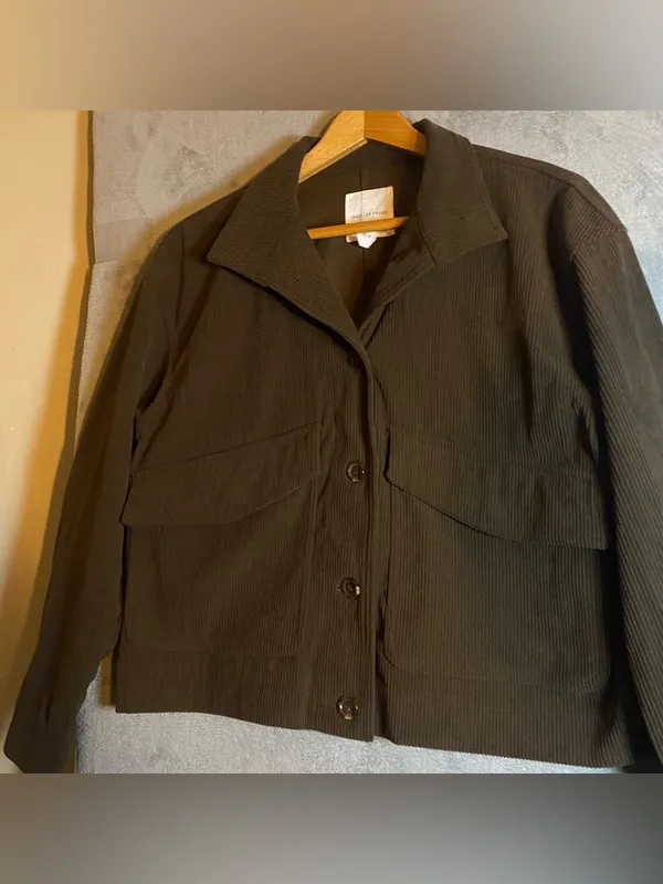 Avec Les Filles Women's‎ Brown Corduroy Relaxed Jacket size Small Cropped - Image 4
