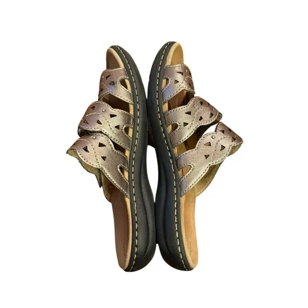 Clarks Laurianne Jade Sand Metallic Sandals‎ Sz 7 - Image 6