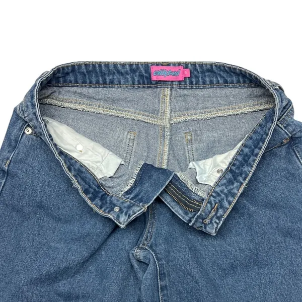 Edikted Wide Leg Denim Jeans Women's Size Medium‎ Blue 100% Cotton EUC - Image 4