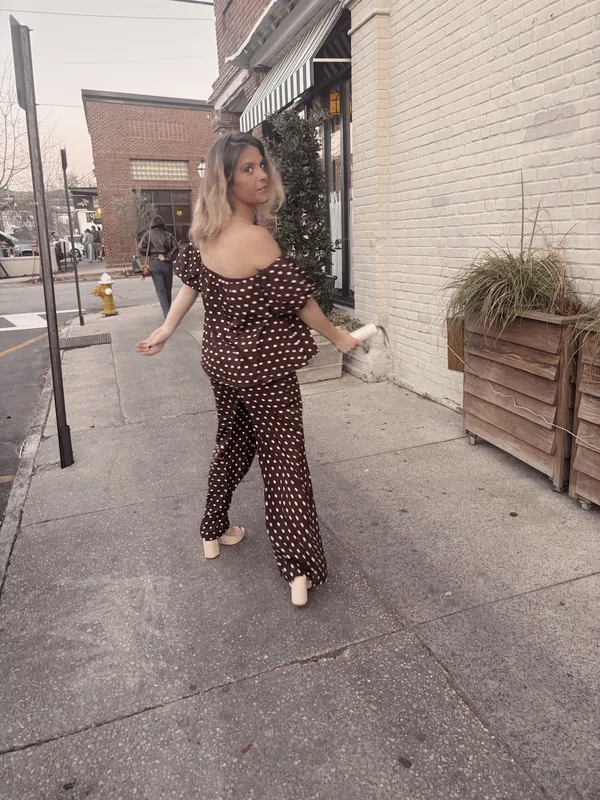 SHEIN polka dot brown set  - Image 2