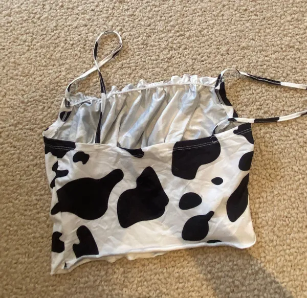 SheIn Cow Print Crop Top - Image 2