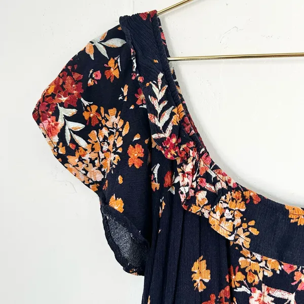 Maurices Floral Cinched Waist Ruffle Blouse - Image 5