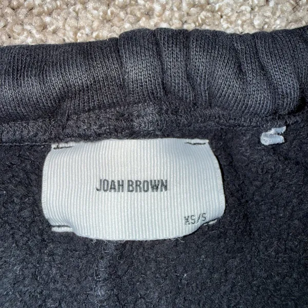 Joah Brown Joggers Women XS/S Black Excellent Cotton French Terry Sweatpants - Image 3