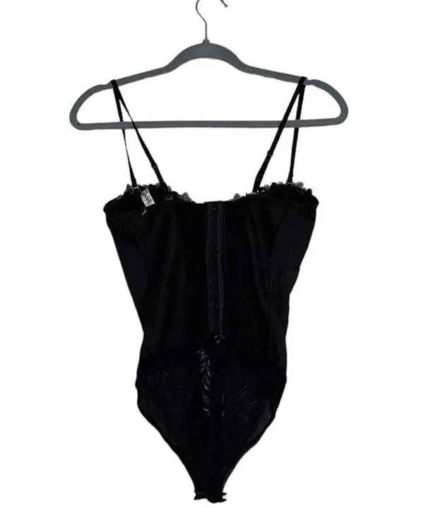NWOT Free People Black Good Luck Charm Bodysuit In Black - Image 8