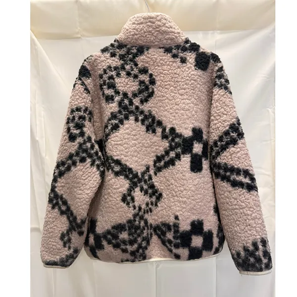 URBAN OUTFITTERS Laura Storm Fleece‎ Zip Pocket Long Sleeve Sherpa Jacket Med - Image 3