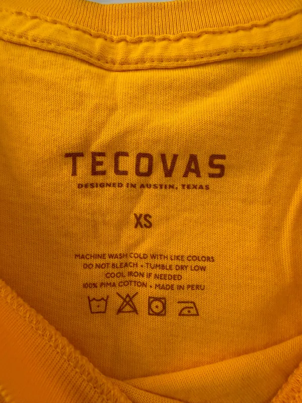 Tecovas Tee Yellow Size XS - Image 2