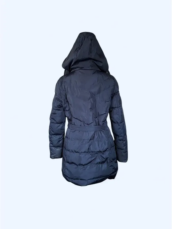 Michael Kors Quiet Luxury Down Puffer Hooded Belted Coat size medium - Image 4