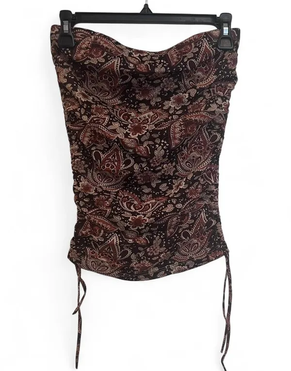 Soprano Women's Paisley Tube Top Adjustable Size M/L Y2K Deadstock NWOT - Image 2