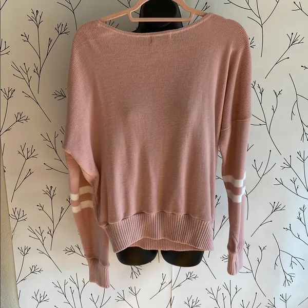 Women's Pink Sweatshirt Size M - Image 2