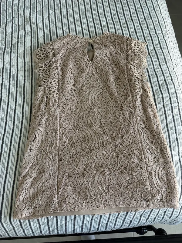 TJ Maxx Tan Lace Top - Image 2