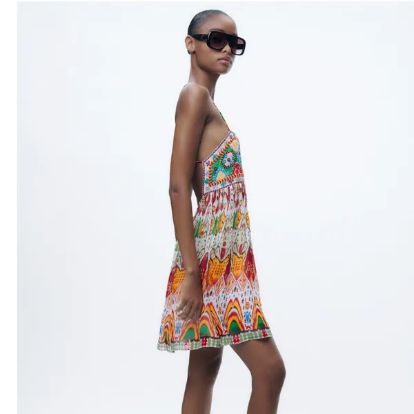 Nwot Zara Woman Strapy Embroidered Short Dress. 6895/240 - Image 7