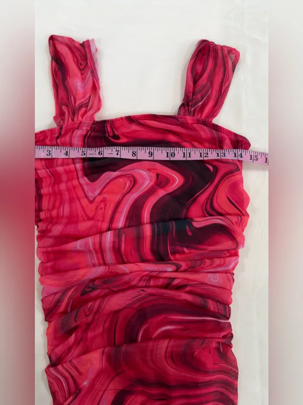 SHEIN Hot Pink Tagged Dress - Image 5