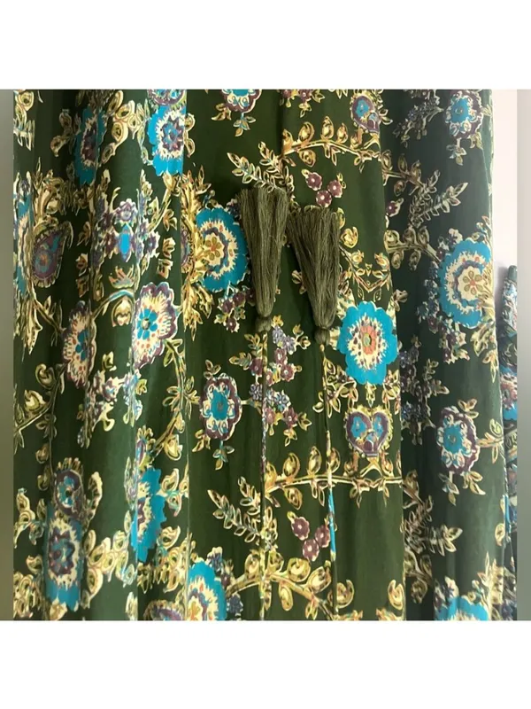 Natural Life Green Floral boho Maxi Dara Dress - Image 5