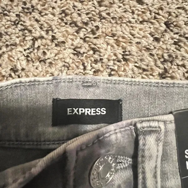 Express Mid Rise Skinny Jeans‎ Gray Wash Denim Womens Size 00R - Image 3