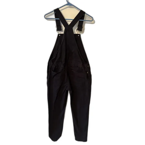 The Nines by Hatch Black Maternity Overalls Size 6 Adjustable Strap Straight Leg - Image 6