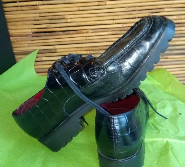 Ralph Lauren Amity Black Alligator Shoes 7.5 - Image 3