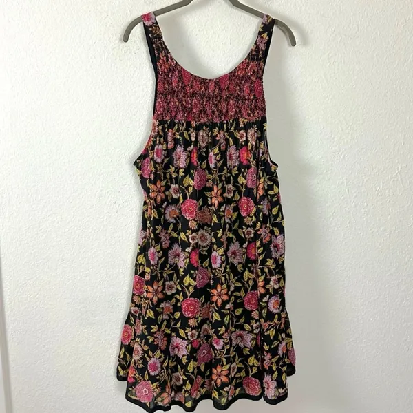 Free People Bohemian Dainty Retro 70s Floral Swing Dress Size Large Flowy - Image 9
