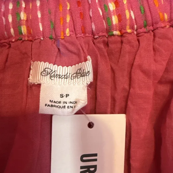Urban Outfitters Kimchi Blue Bonnie Button Front‎ Mini Skirt Size S Pink Cotton - Image 3