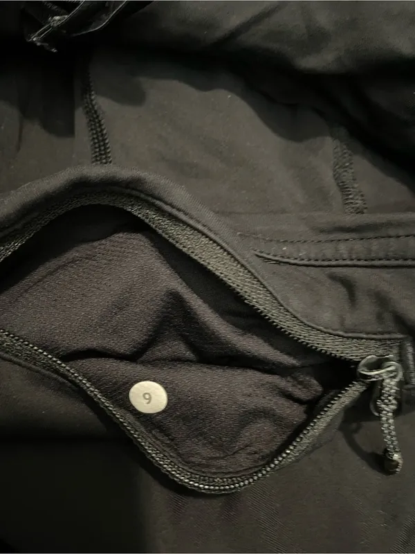 lululemon athletica Black Leggings with Pink Patch Detail - Image 4