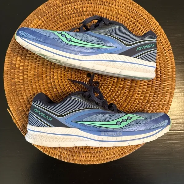 Saucony everun kinvara 9 Blue and Green Athletic‎ Sneakers - Image 8