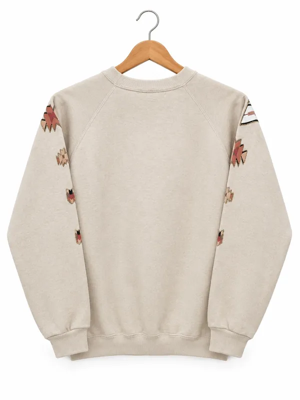 VTG Hanes Made in USA Southwestern Hand Painted Crewneck Sweatshirt Large tassel - Image 2