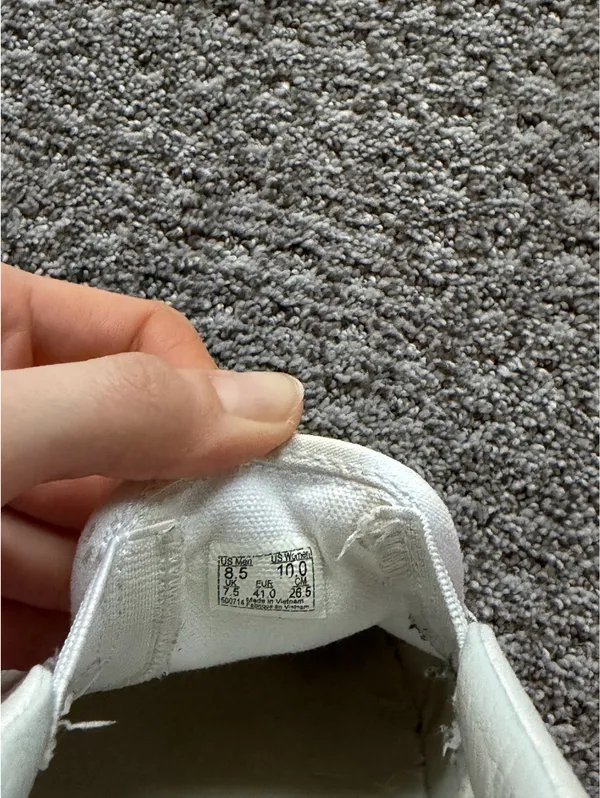 White Vans Slip-On Women’s 10 - Image 2