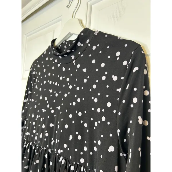 Nasty‎ Gal Polka Dot High Neck tiered Mini Dress Size: 8 - Image 4