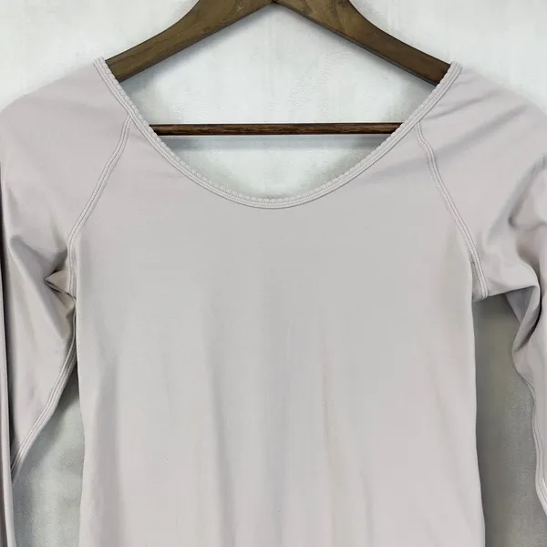 Lululemon Full‎ Freedom Bodysuit Size 8 Smoky Blush Pink Scoop Neck Yoga Ballet - Image 2