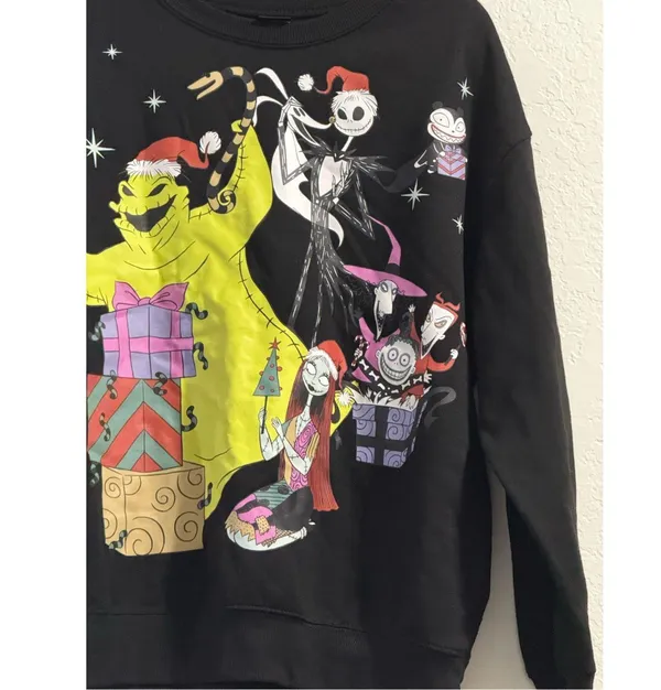 Disney Nightmare Before Christmas Jack Skellington And Friends sweatshirt M - Image 3