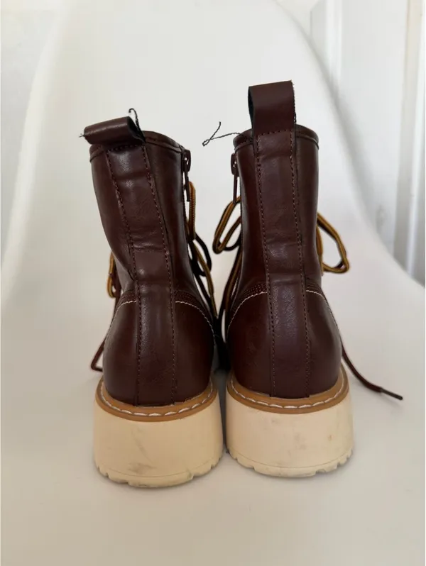 Brown lace up ankle boots - Image 3