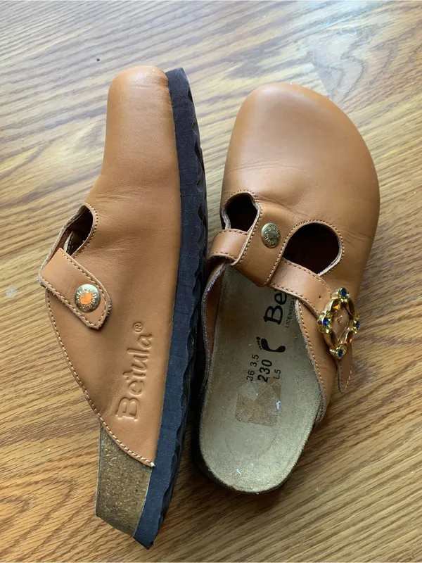 Birkenstock Betula Women Slip On Shoes Size 5 Brown Tan Fall Casual Clogs - Image 4