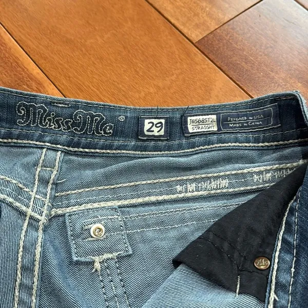 Miss Me Rhinestone Embellished Straight Denim‎ Jeans size 29 - Image 7