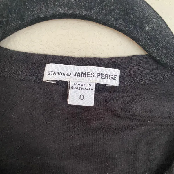 Standard James Perse Black Short Sleeve Shirt Boxy Cotton Blend Women's 0 / XS - Image 2