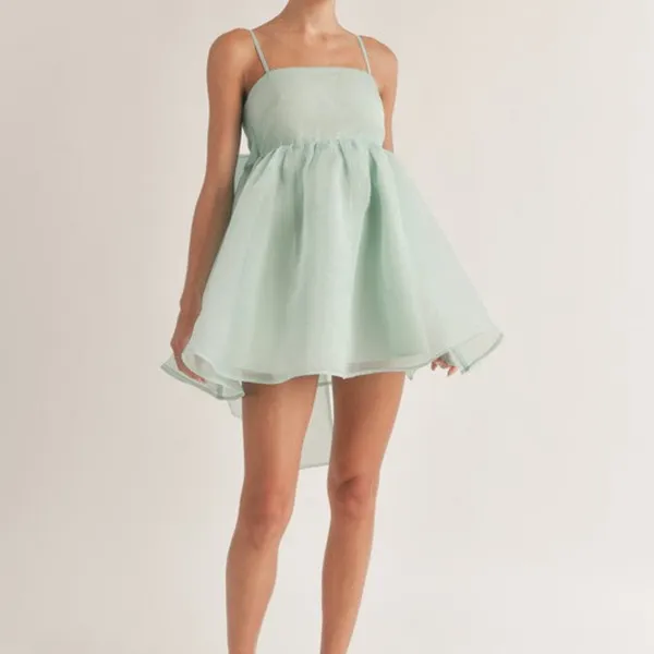 Spaghetti Strap Baby Doll Mini Dress - Image 3