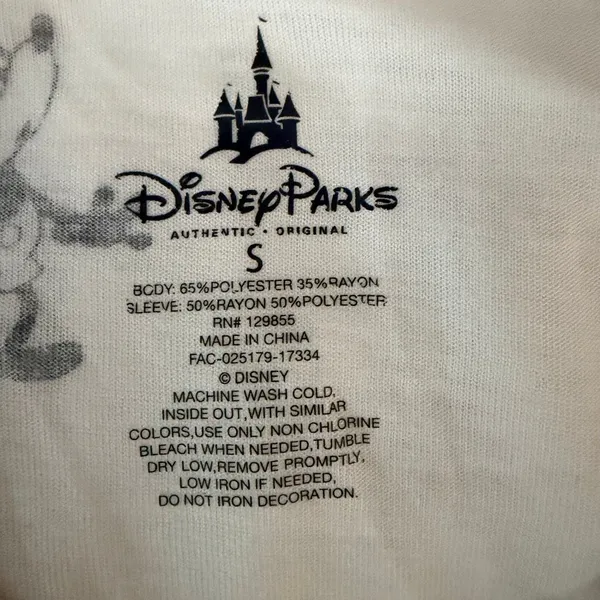 Disney Parks D Signature Raglan Baseball Tee Mickey Mouse Top Size Small - Image 3