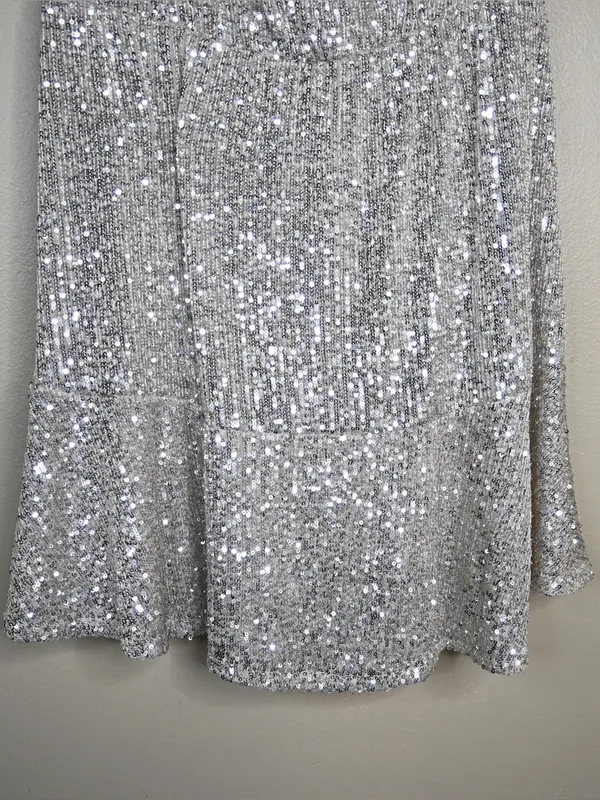 SO Women's XL Cowl Neck Spaghetti Strap House Party Sequin Dress NEW - Image 5