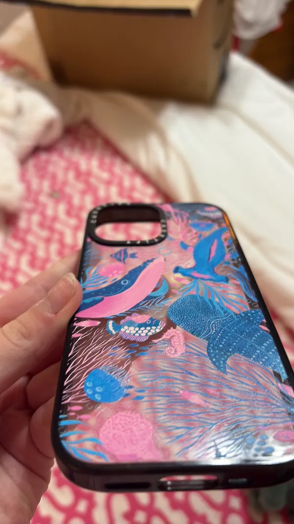 CASETiFY Blue and pink ocean animals case fly iPhone 16 case - Image 2