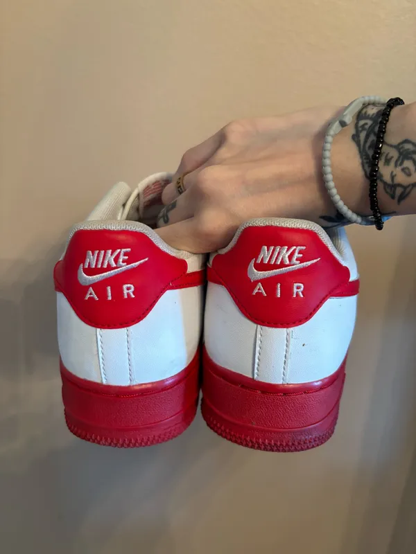 Nike Air Force 1 GS 'White Red Sole' - Image 4
