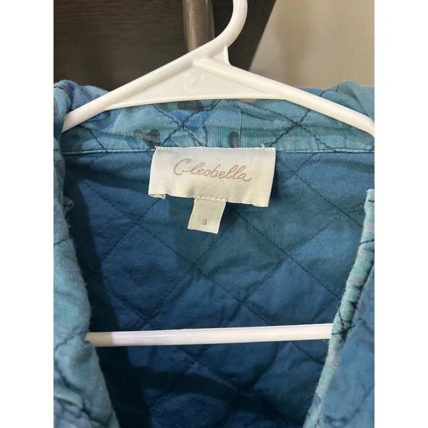 Cleobella Quilted Patchwork Lightweight Jacket Indigo Womens Size Small - Image 12