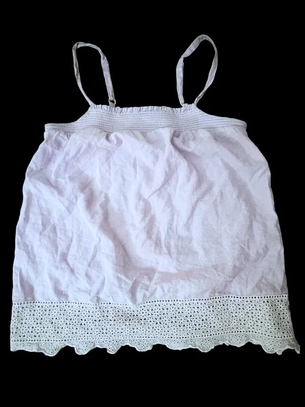 Rachel Ashwell Light Lavender Lace-Trim Camisole Tank Top - Image 3