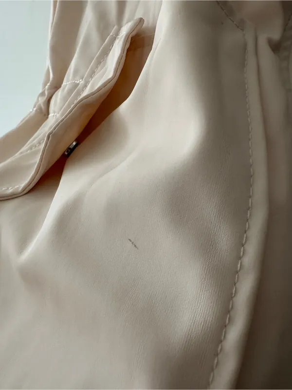 Zara TRF Cream Hooded Rain Windbreaker‎ Outerwear Jacket - Image 6