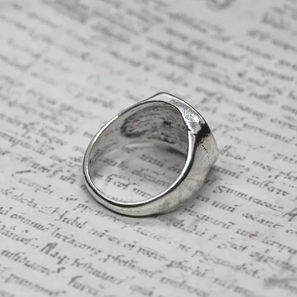 Black Signet Ring Silver - Image 5