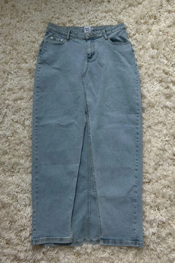 Princess Polly Denim Maxi Skirt Light Wash - Image 6