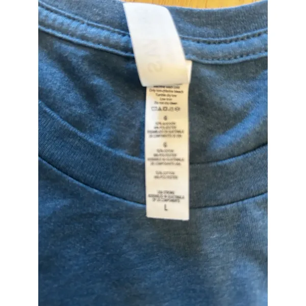 Be Kind To Everyone Smiley Face Graphic Tee Blue Bella Canvas Unisex Size Large - Image 9