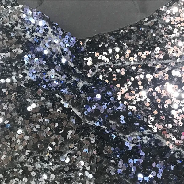 FREE PEOPLE Glitter & Gold Sequin Velvet Midi Dress‎ Blue Black Size Medium New - Image 14