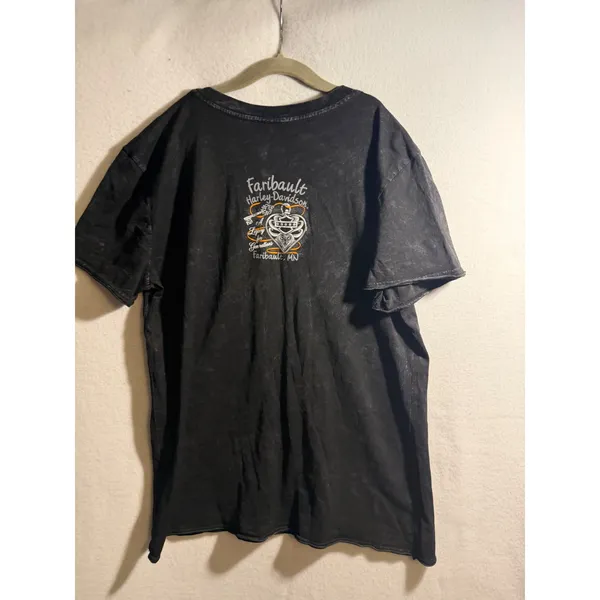 Harley-Davidson Engine Snake Skull Graphic Tee Black Mineral Wash Large NWT - Image 7