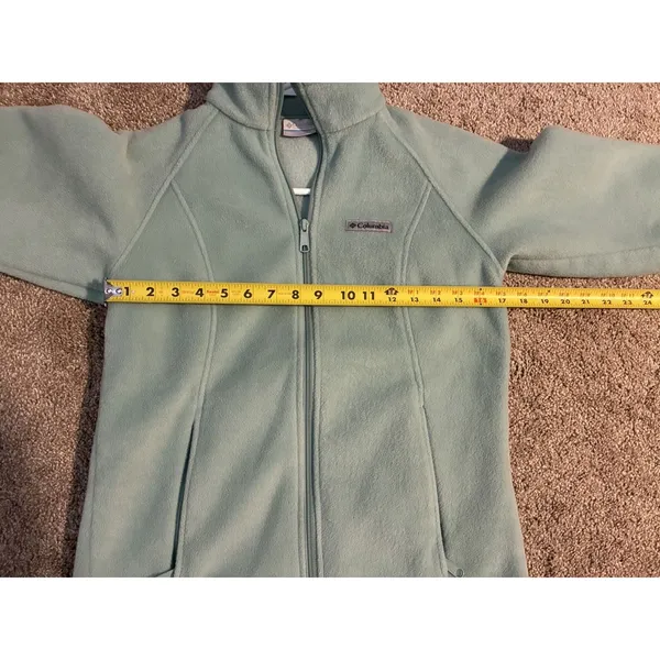 Columbia Benton Springs Womens Sz Small Light Blue Full Zip Fleece Jacket - Image 6